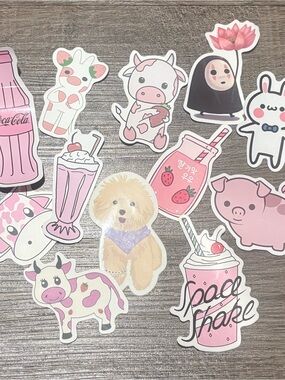 Pink Cute Small Pets Sticker Sheet – Assorted Pastel Designs